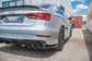 Maxton Design Audi S3 8V FL Sedan Rear Side Splitters V.2