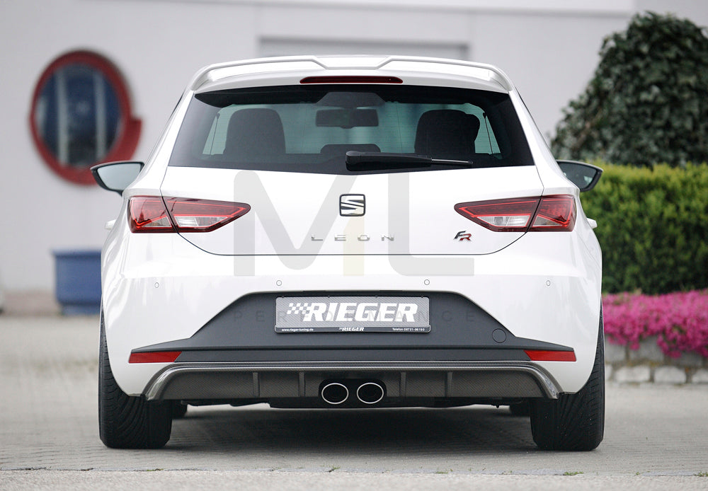 Rieger 00099185 SEAT 5F Leon FR Rear Diffuser 3 | ML Performance EU Car Parts