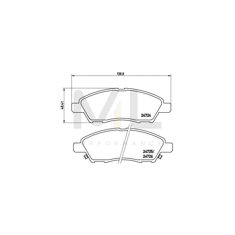 Brembo P 56 070 Brake Pad Set With Acoustic Wear Warning | ML Performance Car Parts