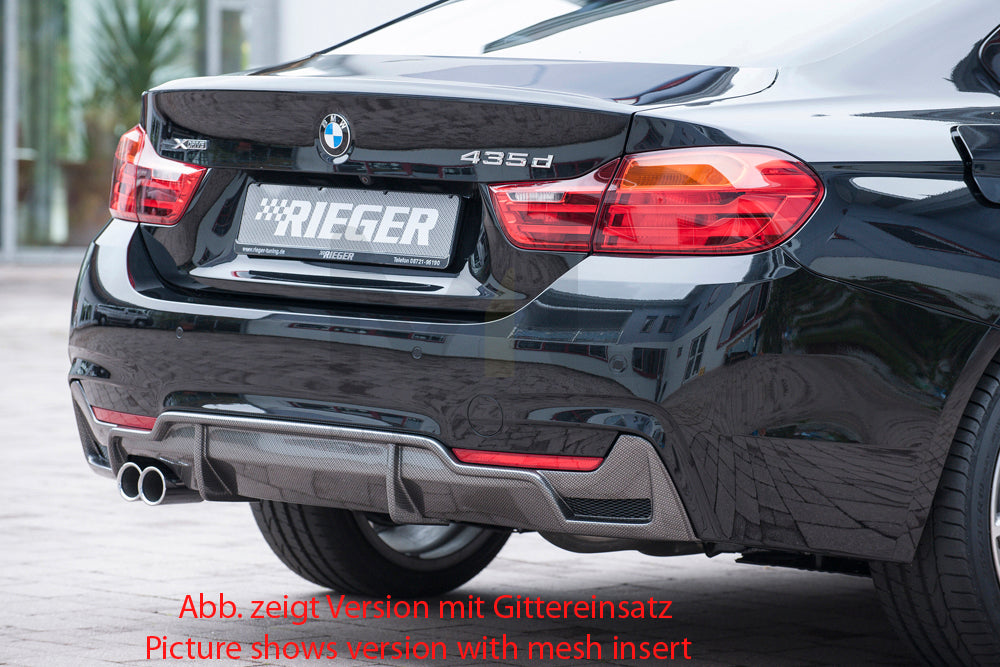 Rieger 00099261 BMW 4 Series F32 F33 F36 Rear Diffuser 6 | ML Performance EU Car Parts