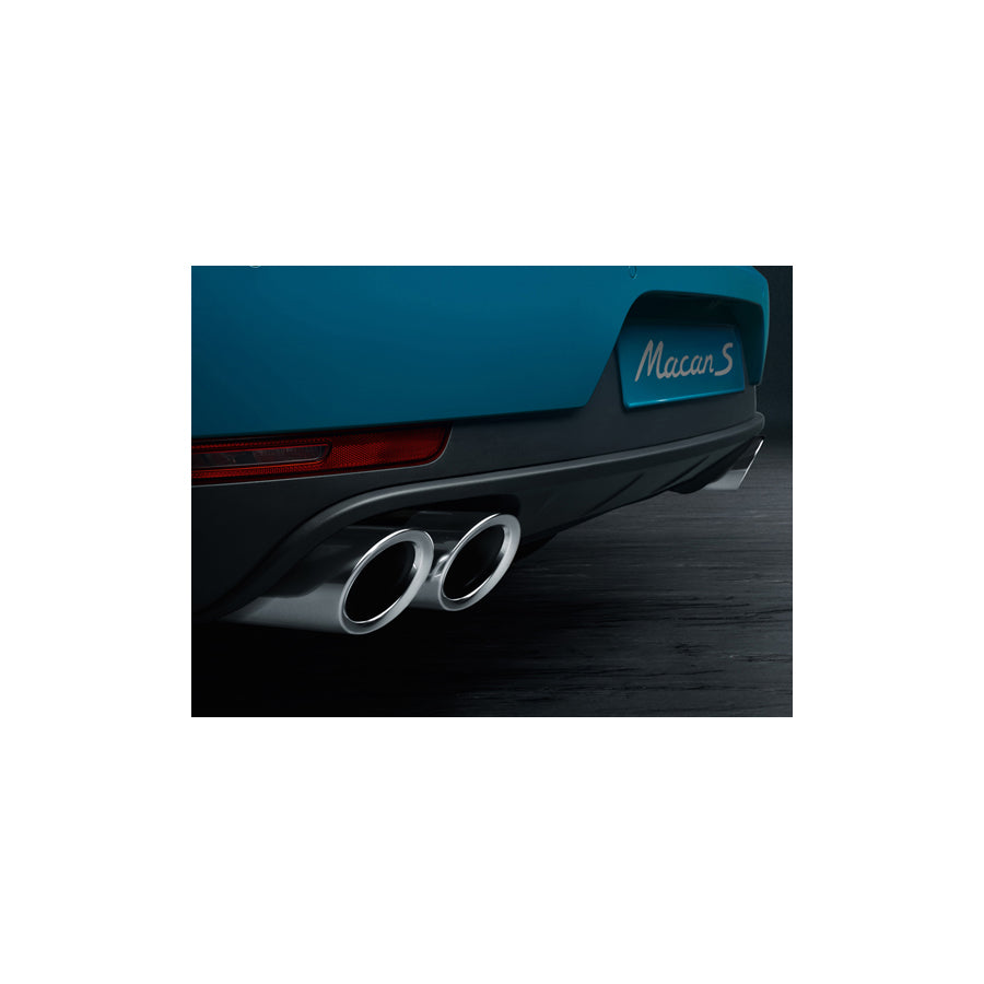 Genuine Porsche Exhaust Tail Pipes, In Silver Porsche Macan Ii | ML Performance EU Car Parts