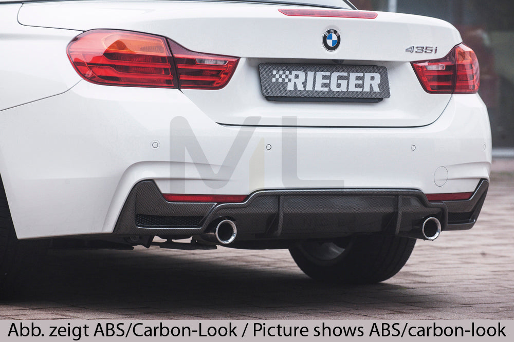 Rieger 00088072 BMW 4 Series F32 F33 F36 Rear Diffuser 3 | ML Performance EU Car Parts