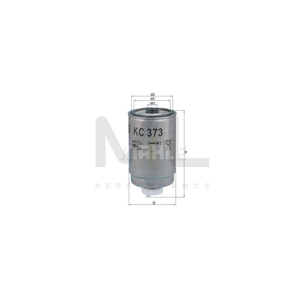 MAHLE ORIGINAL KC 373 Fuel filter Spin-on Filter | ML Performance Car Parts