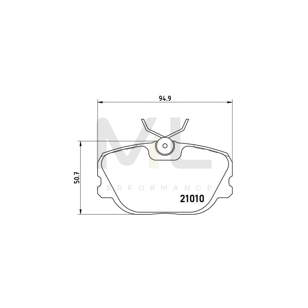 Brembo P 86 011 Brake Pad Set Excl. Wear Warning Contact, With Brake Caliper Screws | ML Performance Car Parts