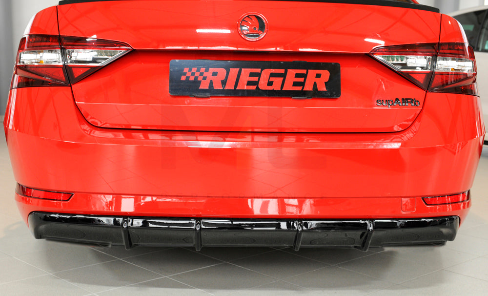 Rieger 00088154 Skoda 3T 3V Superb III Rear Diffuser 2 | ML Performance EU Car Parts