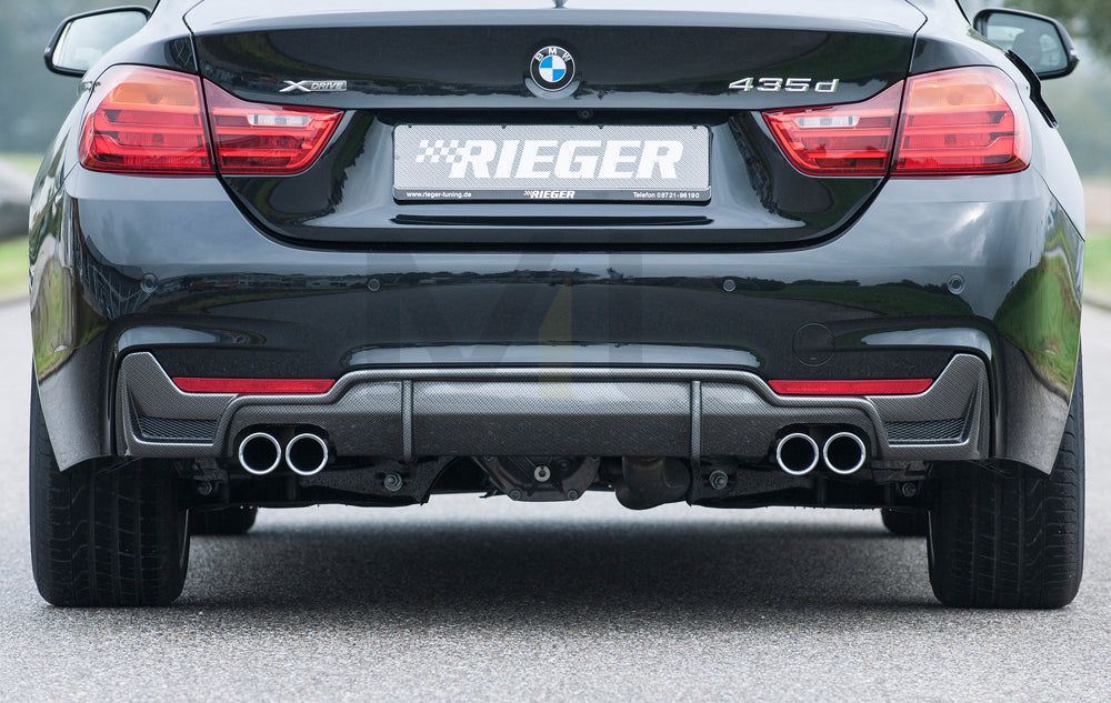 Rieger 00099269 BMW 4 Series F32 F33 F36 Rear Diffuser 2 | ML Performance EU Car Parts