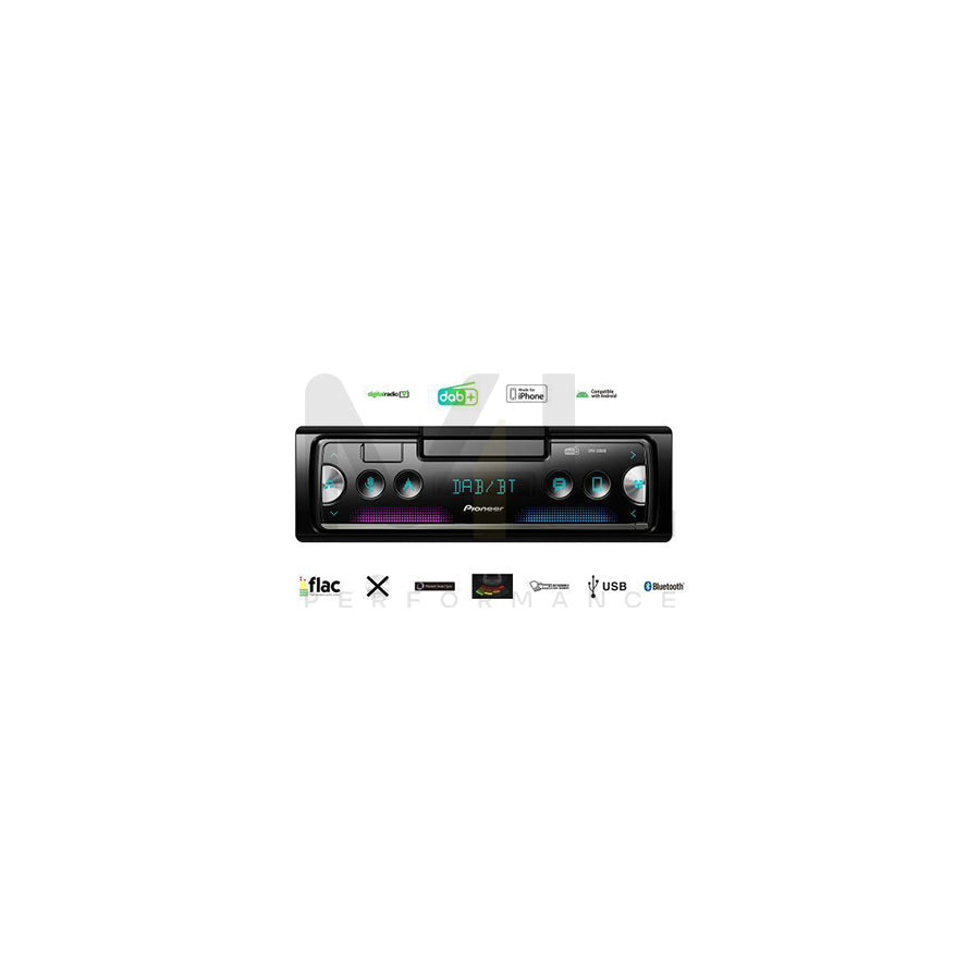 PIONEER SPH-20DAB SPH-20DAB Car stereo DAB/DAB+, 1 DIN, Android, AOA 2.0, Made for iPhone, LCD, 12V, AAC, FLAC, MP3, WAV, WMA | ML Performance Car Parts