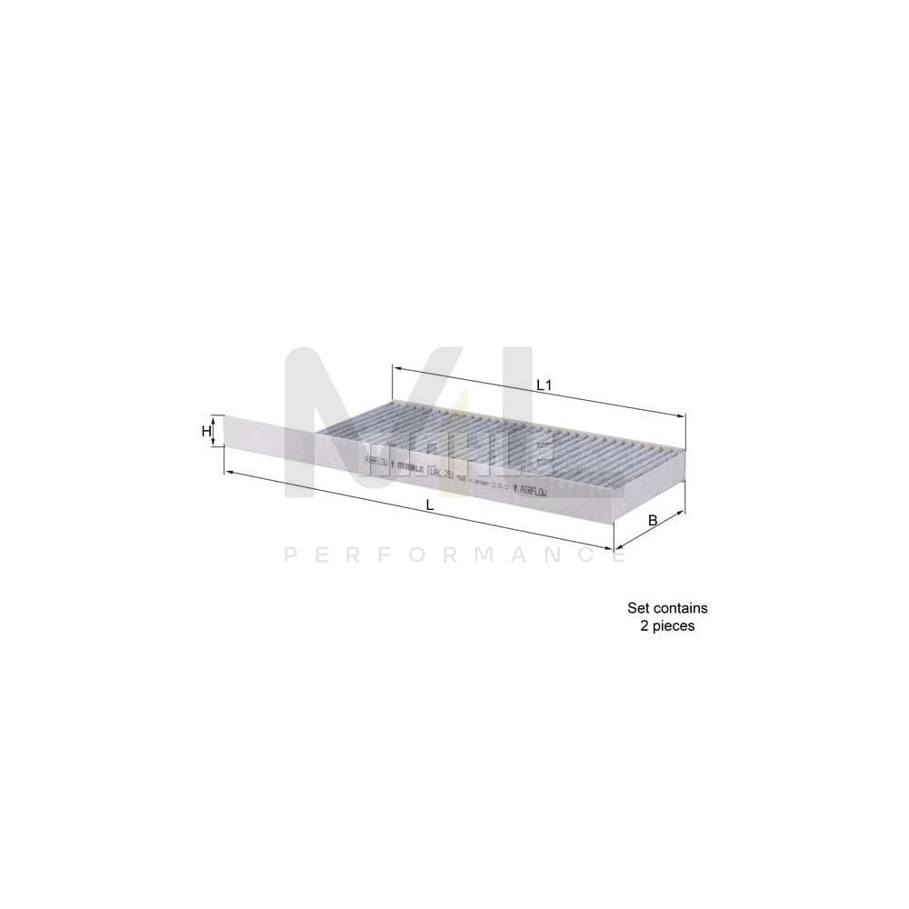 MAHLE ORIGINAL LAK 751/S Pollen filter for RENAULT Latitude Activated Carbon Filter | ML Performance Car Parts