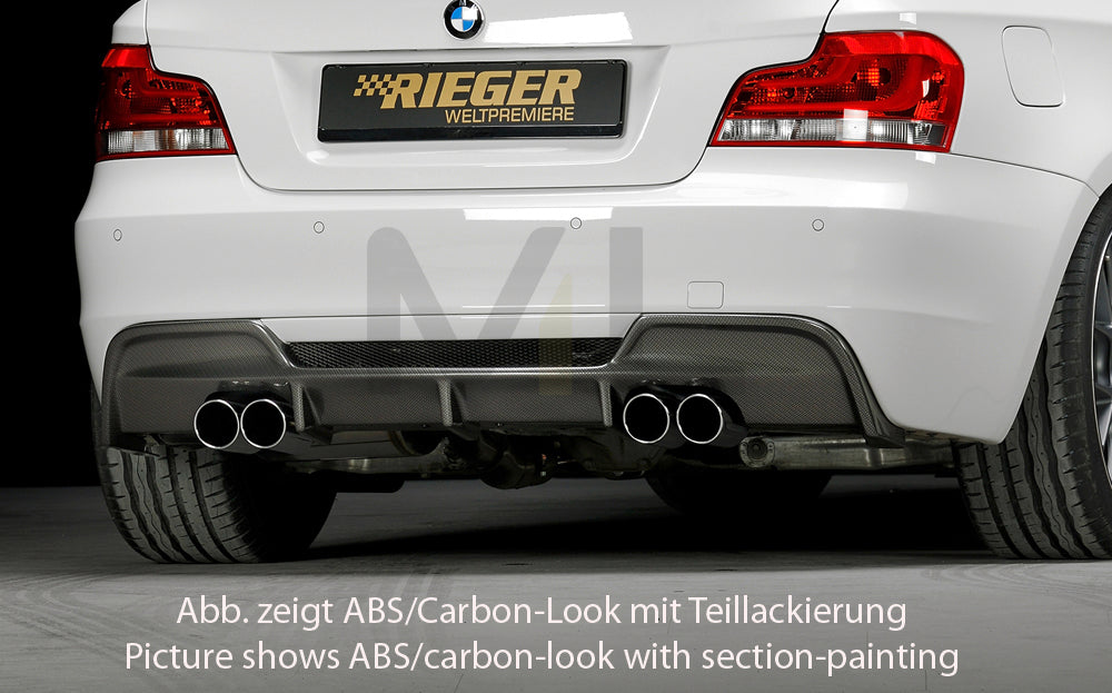 Rieger 00088025 BMW 1 Series E82 E88 Rear Diffuser 1 | ML Performance EU Car Parts