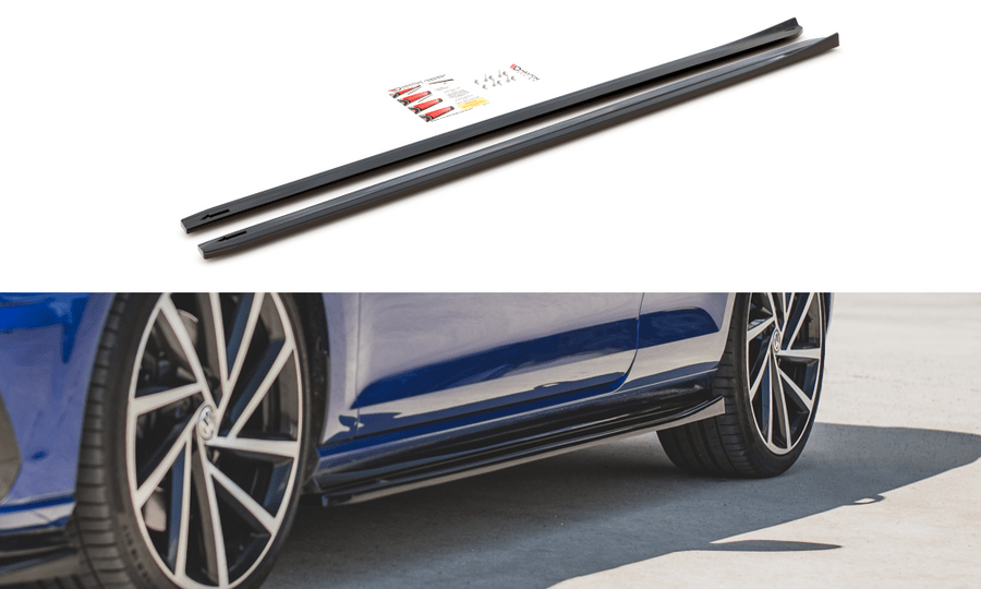 Maxton Design VW-GO-7F-R-SD4T Side Skirts Diffusers V.4 Volkswagen Golf R / R-Line MK7.5 | ML Performance UK Car Parts