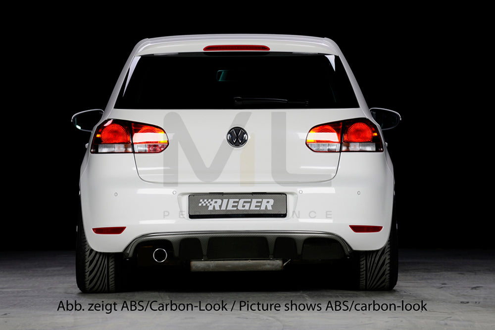 Rieger 00059510 VW Mk6 Golf Rear Diffuser 4 | ML Performance EU Car Parts