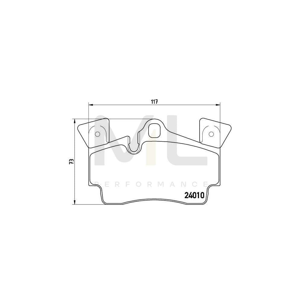 Brembo P 85 088 Brake Pad Set Prepared For Wear Indicator, With Anti-Squeak Plate, With Counterweights | ML Performance Car Parts