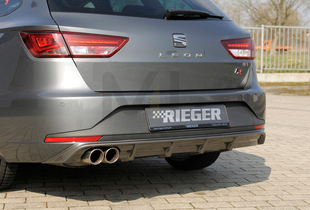 Rieger 00099284 SEAT 5F Leon FR Rear Diffuser 4 | ML Performance EU Car Parts