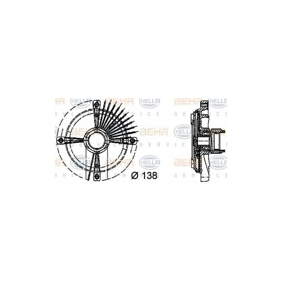 Hella 8MV 376 732-161 Fan Clutch