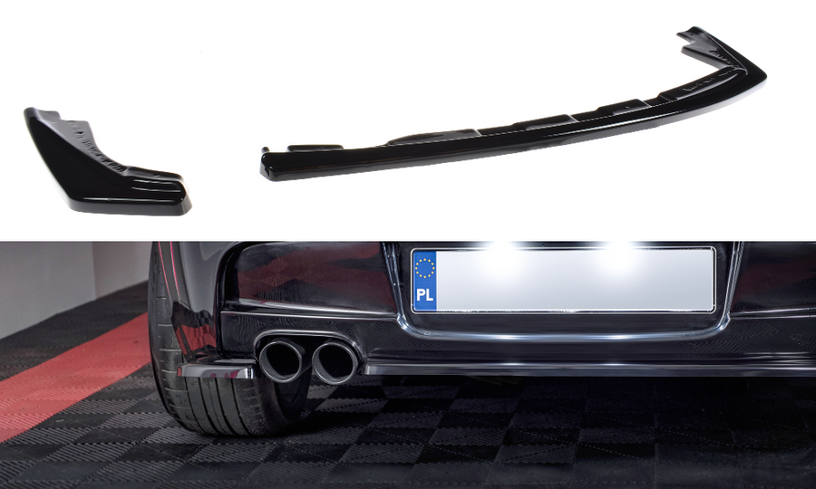 Maxton Design BM-1-81F-MPACK-RSD1T Central Rear Splitter (without vertical bars) BMW Series 1 E81 / E87 M-Pack Facelift | ML Performance UK Car Parts