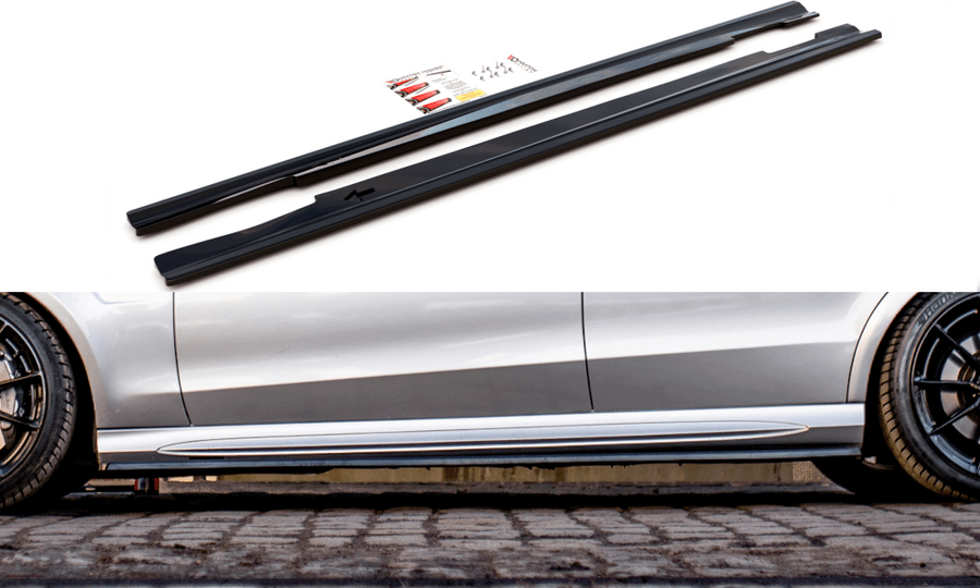 Maxton Design ME-E-212F-AMG-SD1T Side Skirts Diffusers Mercedes Benz E63 AMG Sedan W212 Facelift | ML Performance UK Car Parts