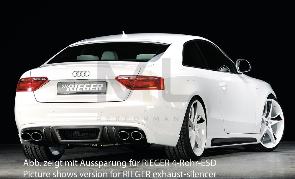 Rieger 00099075 Audi B8 B81 A5 Rear Diffuser 2 | ML Performance EU Car Parts