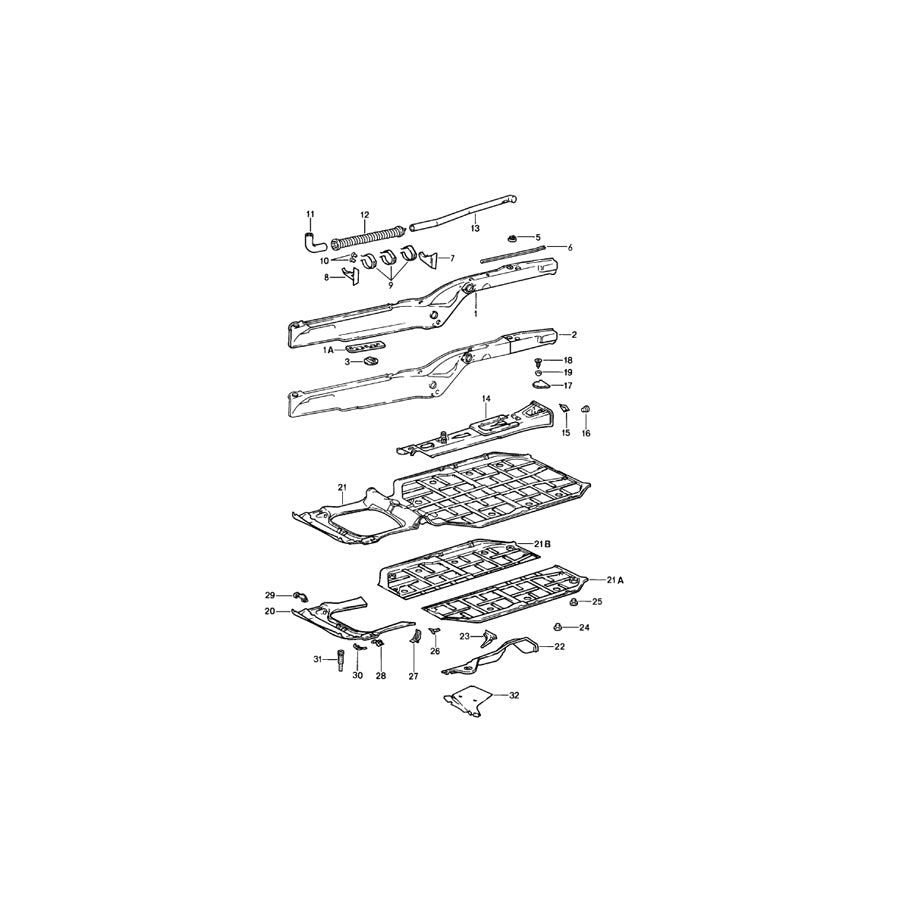 Genuine Porsche Reinforcement Panel Front Suspension Porsche 911 65-89 | ML Performance EU Car Parts