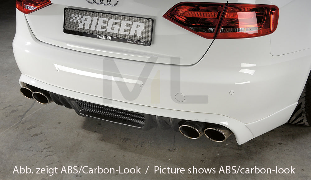 Rieger 00055508 Audi B8 B81 A4 Rear Diffuser 3 | ML Performance EU Car Parts