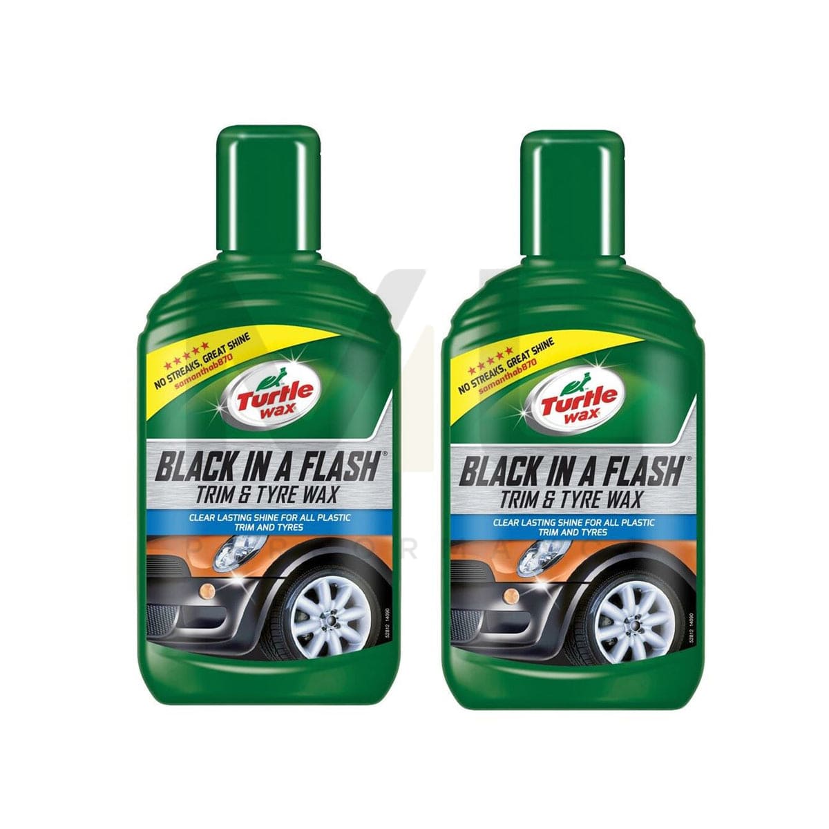 Turtle Wax Black In A Flash Tyre Dressing 2 X 300 Ml