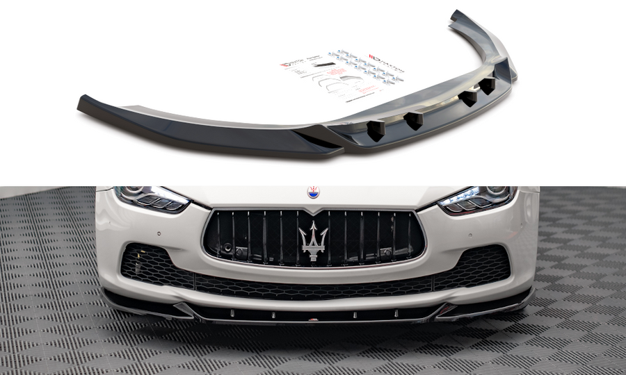 Maxton Design MA-GH-1-FD1T Front Splitter V.1 Maserati Ghibli MK3 | ML Performance UK Car Parts