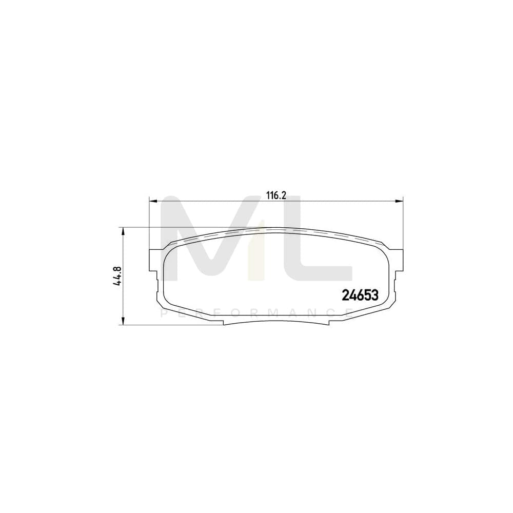 Brembo P 83 098 Brake Pad Set Excl. Wear Warning Contact | ML Performance Car Parts