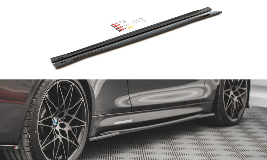 Maxton Design BM-4-82-M-SD1T Side Skirts Diffusers BMW M4 F82 | ML Performance UK Car Parts