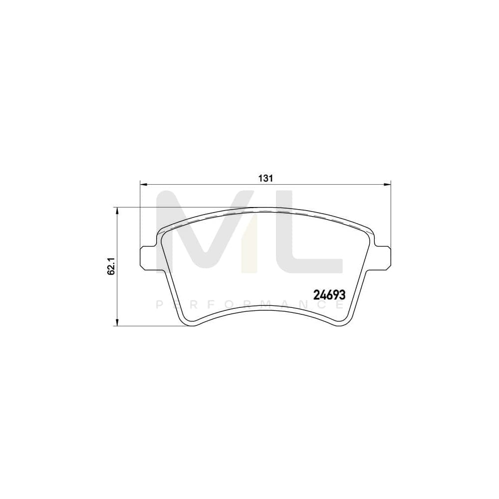 Brembo P 68 053 Brake Pad Set Excl. Wear Warning Contact, With Brake Caliper Screws | ML Performance Car Parts