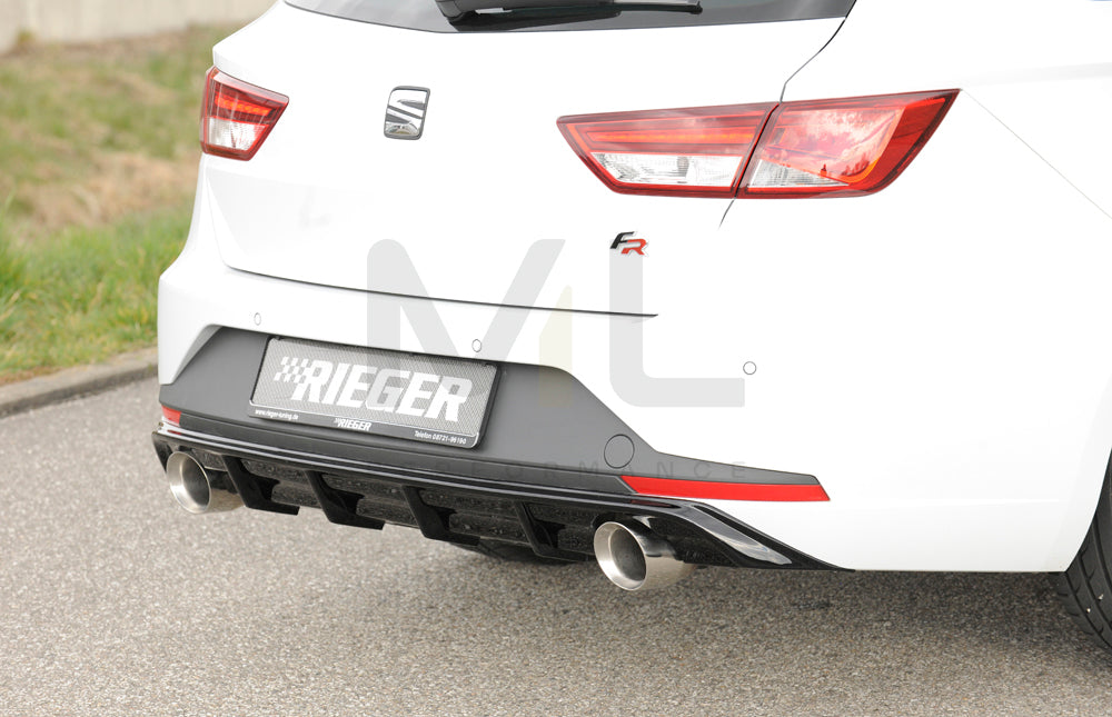 Rieger 00088104 SEAT 5F Leon FR Rear Diffuser 2 | ML Performance EU Car Parts