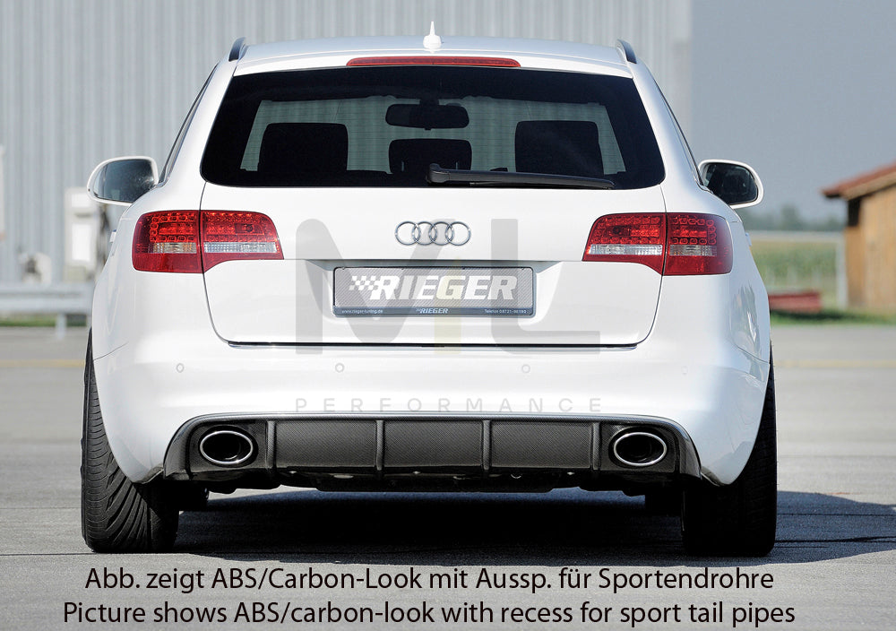 Rieger 00088044 Audi 4F A6 Rear Diffuser 2 | ML Performance EU Car Parts