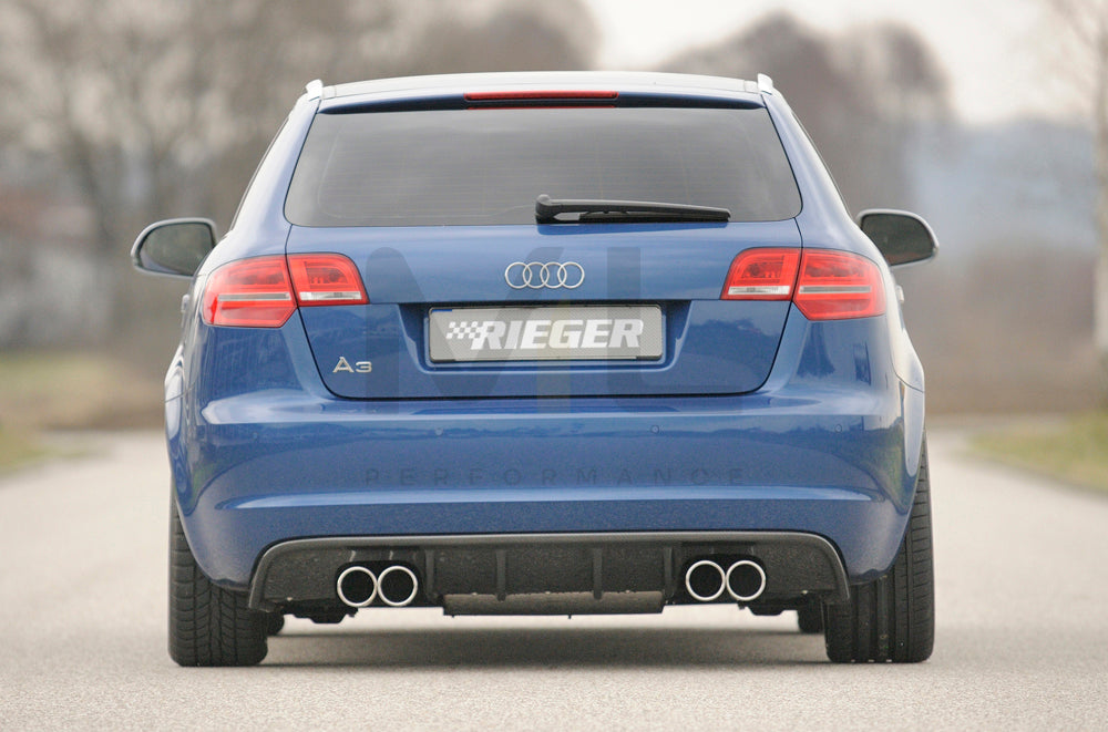 Rieger 00099129 Audi 8P A3 Rear Diffuser 3 | ML Performance EU Car Parts