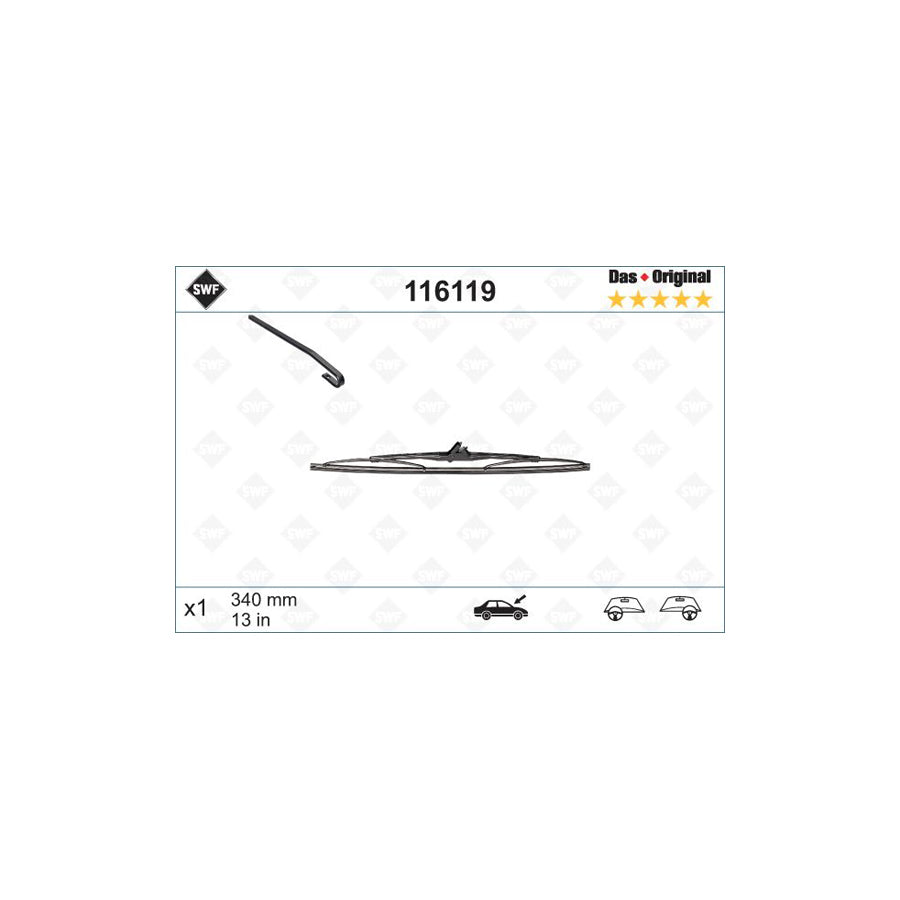 Swf Original Rear 116119 Wiper Blade | ML Performance EU Car Parts