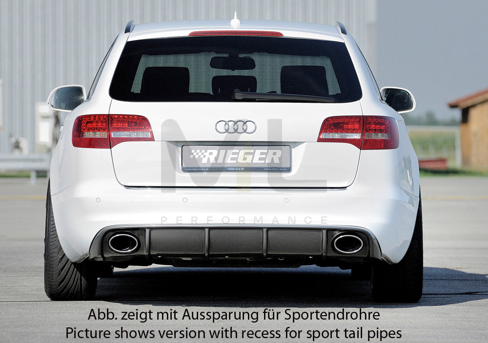 Rieger 00099226 Audi 4F A6 Rear Diffuser 2 | ML Performance EU Car Parts