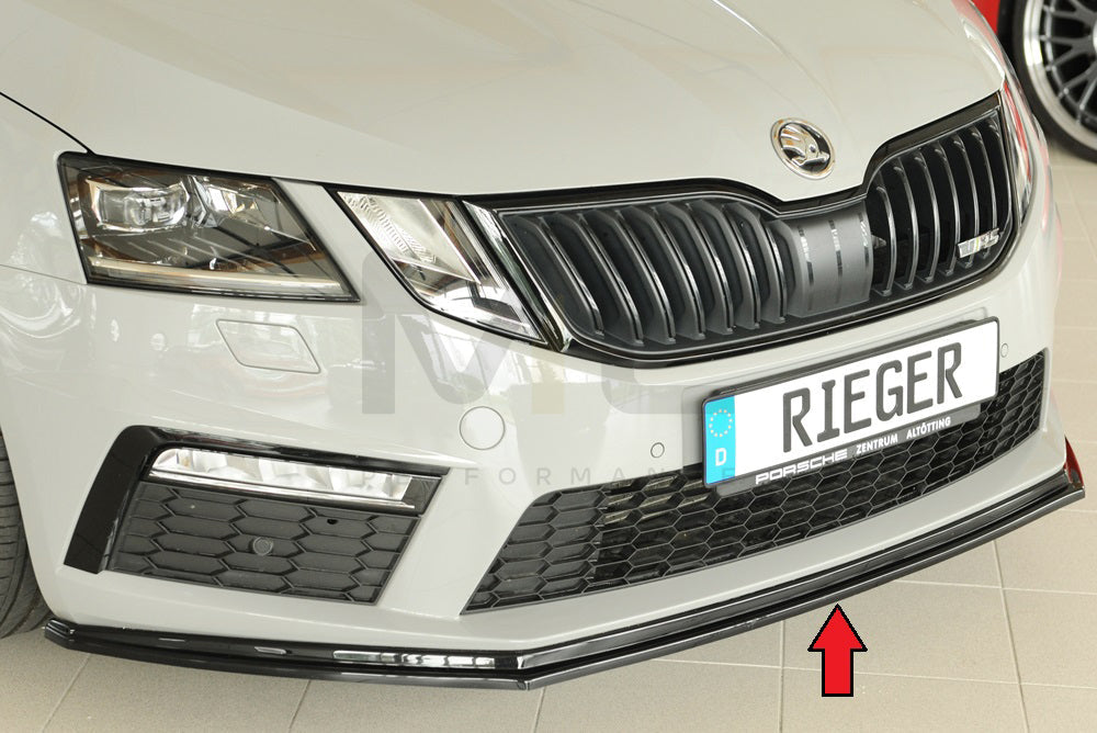 Rieger 00088140 Skoda 5E Octavia RS Front Splitter 1 | ML Performance EU Car Parts