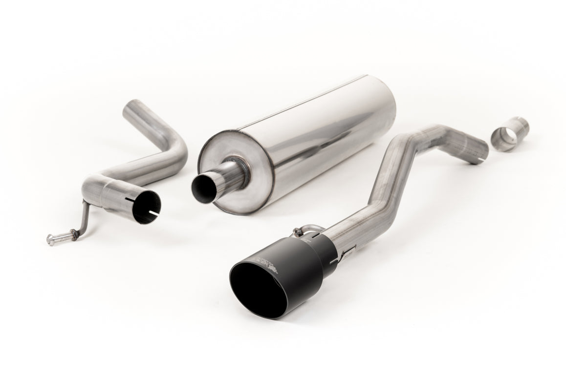 MillTek SSXVW428 Volkswagen Up! Road+ Resonated Cat-Back Exhaust with GT-90 Cerakote Black Trim