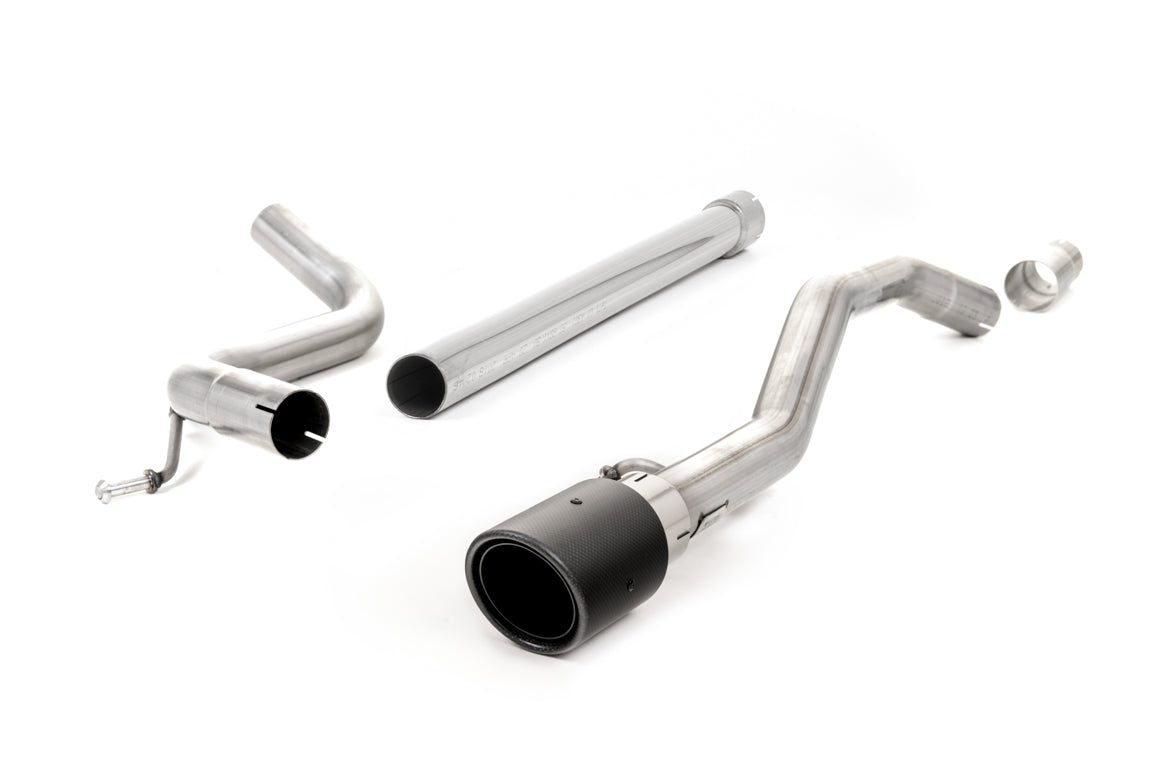 MillTek SSXVW487 Volkswagen Up! Non-Resonated Cat-Back Exhaust with JET-90 Carbon Trim