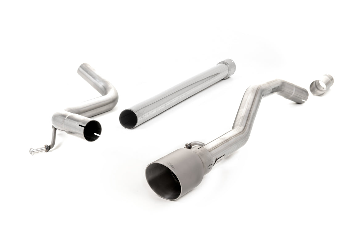 MillTek SSXVW485 Volkswagen Up! Non-Resonated Cat-Back Exhaust with GT-90 Titanium Trim