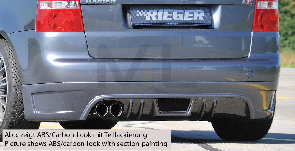 Rieger 00099789 VW 1T Touran Rear Diffuser 1 | ML Performance EU Car Parts