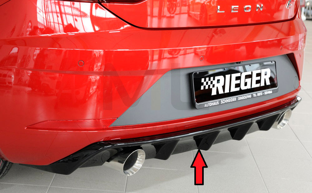 Rieger 00088133 SEAT 5F Leon FR Rear Diffuser 1 | ML Performance EU Car Parts