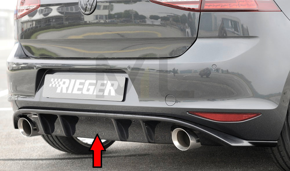 Rieger 00088047 VW Mk7 Golf Rear Diffuser (GTI Clubsport & GTI) 1 | ML Performance EU Car Parts