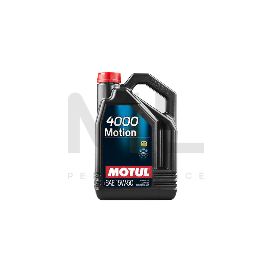 Motul 4000 Motion 15w-50 Mineral Car Engine Oil 5l | Engine Oil | ML Car Parts UK | ML Performance