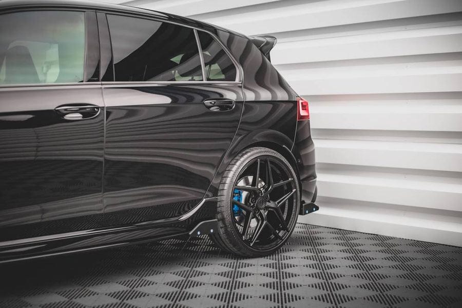 Maxton Design Volkswagen Golf R MK8 Side Skirts Diffusers + Flaps V.2