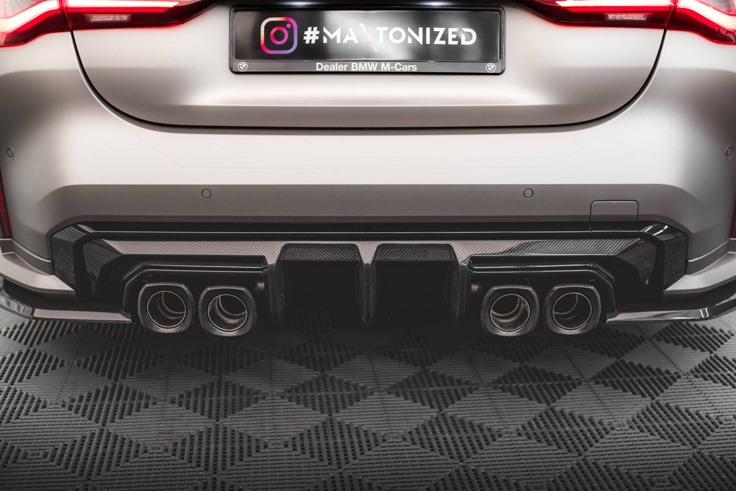 MAXTON DESIGN CF-BM-4-G82-M-RS1-245-P CARBON FIBER REAR DIFFUSER BMW M4 G82 / M3 G80 | ML Performance