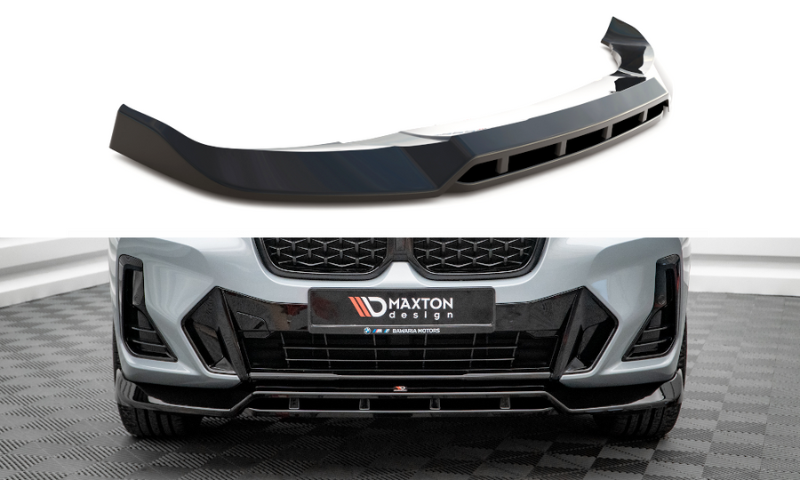 Maxton Design BM-X4-02F-MPACK-FD1T+FD1RT Front Splitter V.1 BMW X4 M-Pack G02 Facelift | ML Performance UK Car Parts