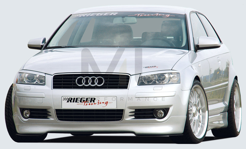 Rieger 00056700 Audi 8P A3 Front Splitter 3 | ML Performance EU Car Parts