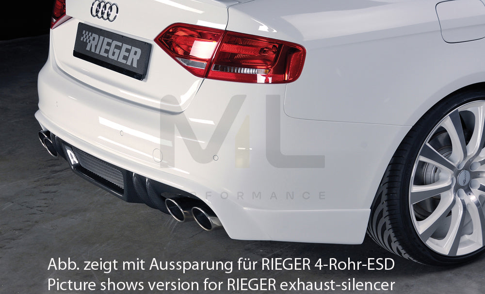 Rieger 00099081 Audi B8 B81 A4 Rear Diffuser 3 | ML Performance EU Car Parts