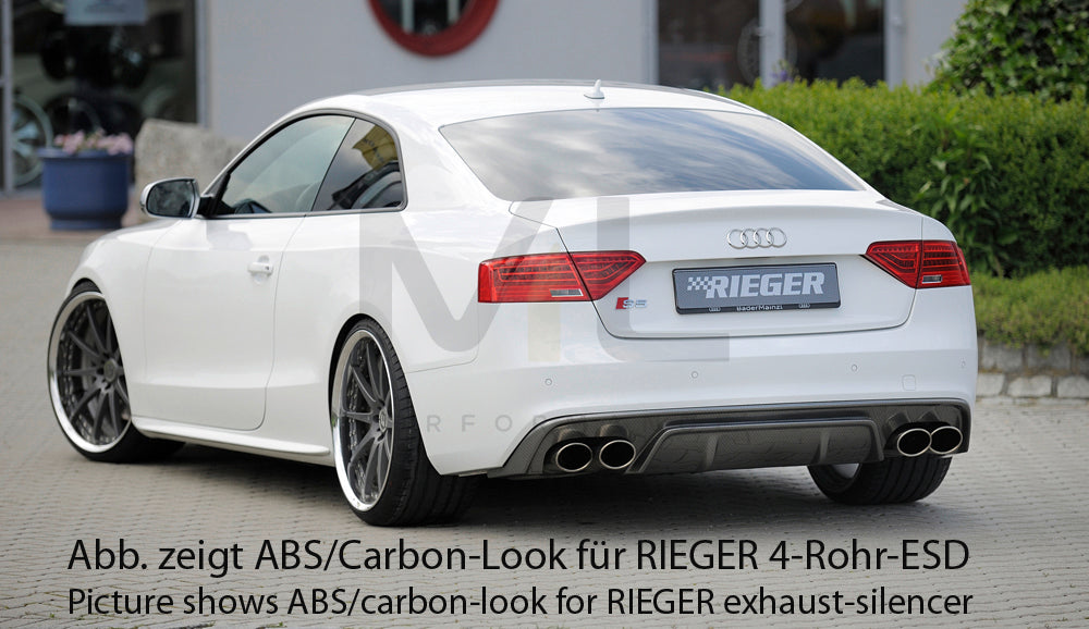 Rieger 00088035 Audi B8 B81 A5 Rear Diffuser 2 | ML Performance EU Car Parts