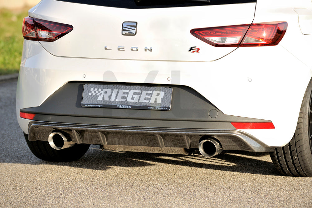 Rieger 00099186 SEAT 5F Leon FR Rear Diffuser 1 | ML Performance EU Car Parts