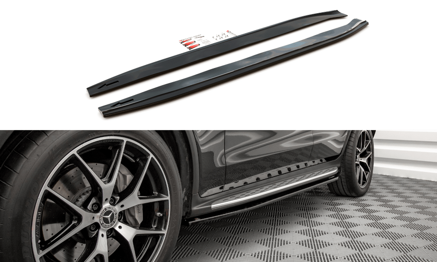 Maxton Design ME-GLC-C253F-AMGLINE-SD1T Side Skirts Diffusers Mercedes Benz GLC-Class Coupe AMG-Line C253 (Facelift) | ML Performance UK Car Parts