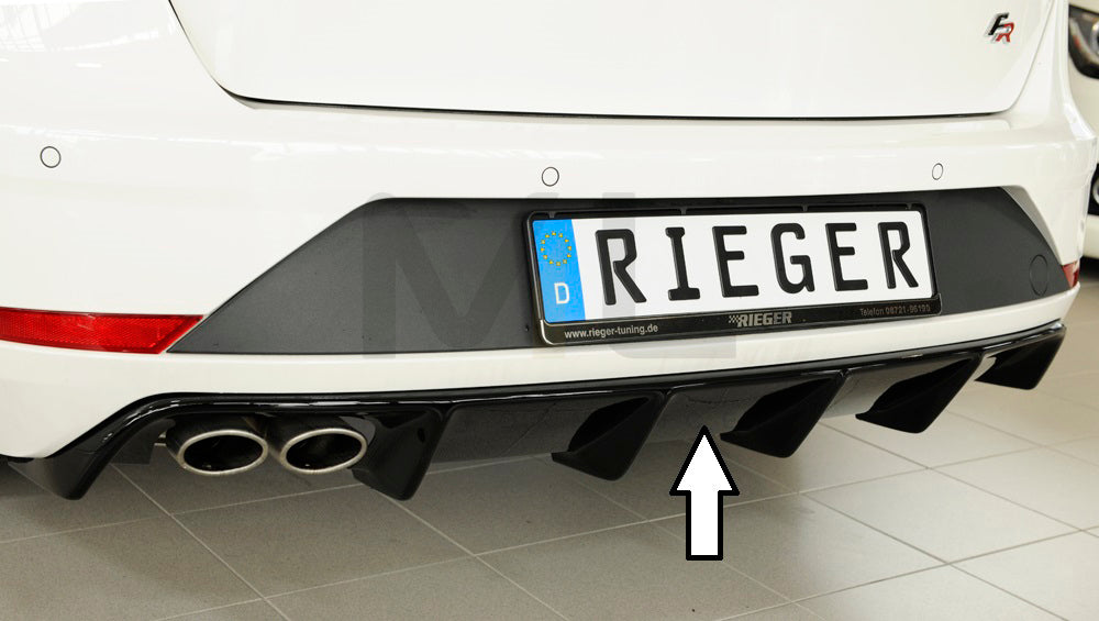 Rieger 00088134 SEAT 5F Leon FR Rear Diffuser 1 | ML Performance EU Car Parts